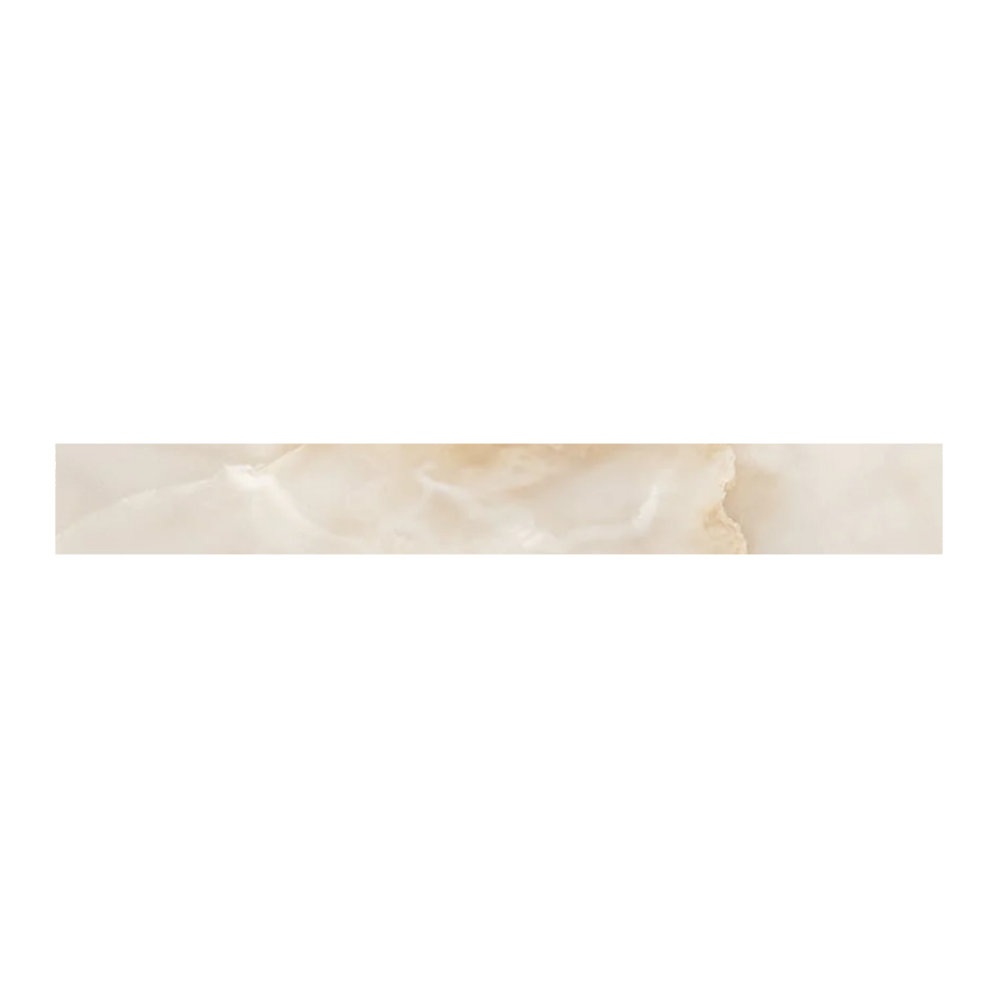 Onyx 3x24" - 8mm Matte/Polished Porcelain Bullnose Tile in Stone-Look