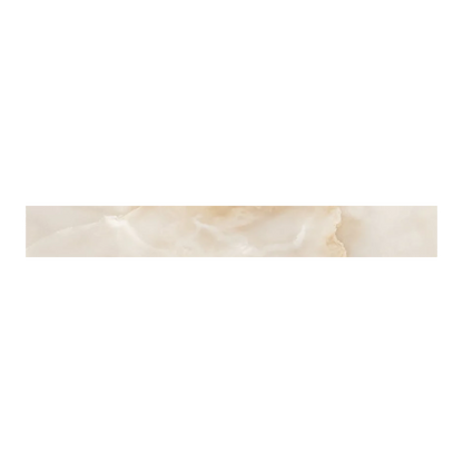 Onyx 3x24" - 8mm Matte/Polished Porcelain Bullnose Tile in Stone-Look