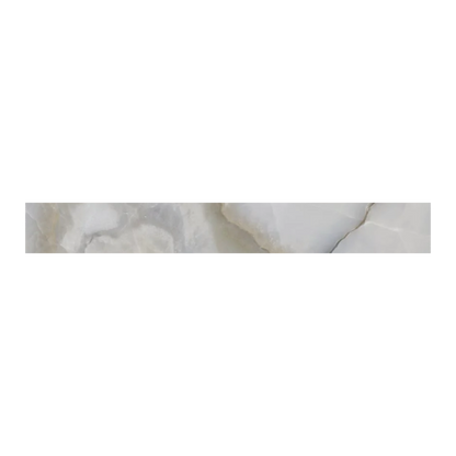 Onyx 3x24" - 8mm Matte/Polished Porcelain Bullnose Tile in Stone-Look