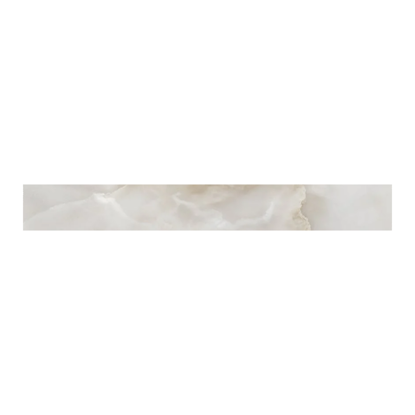 Onyx 3x24" - 8mm Matte/Polished Porcelain Bullnose Tile in Stone-Look