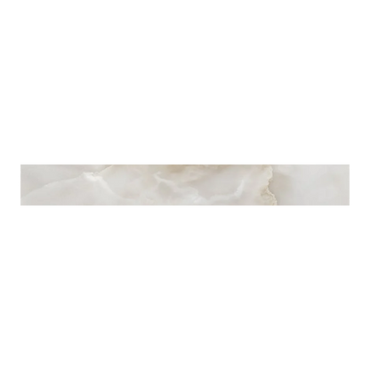 Onyx 3x24" - 8mm Matte/Polished Porcelain Bullnose Tile in Stone-Look