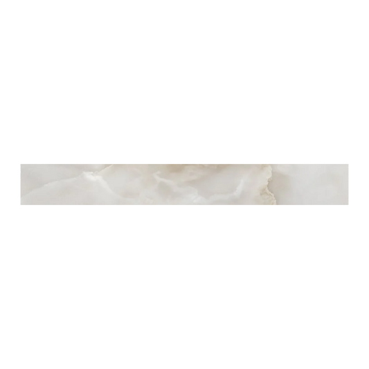 Onyx 3x24" - 8mm Matte/Polished Porcelain Bullnose Tile in Stone-Look