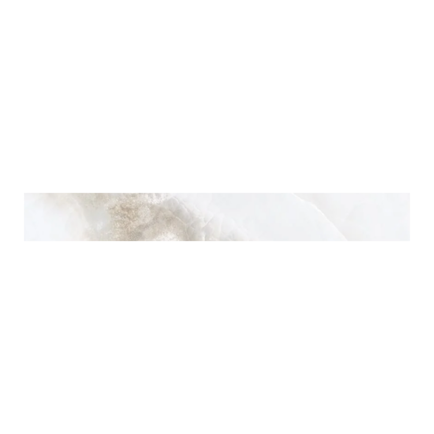 Onyx 3x24" - 8mm Matte/Polished Porcelain Bullnose Tile in Stone-Look
