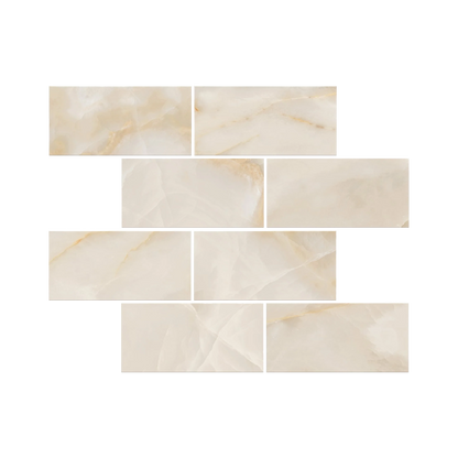 Onyx 12x12" - 8mm Porcelain Brick Mesh Mosaic Tile Sheet