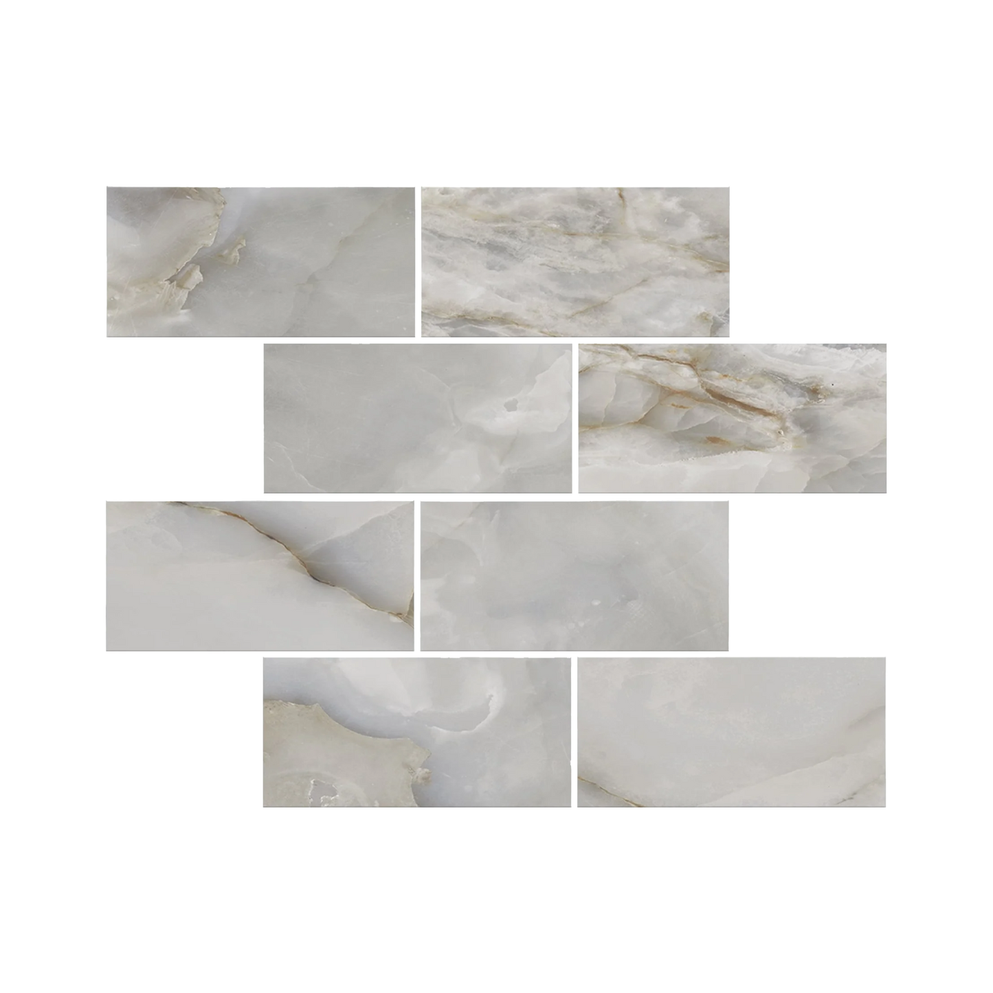 Onyx 12x12" - 8mm Porcelain Brick Mesh Mosaic Tile Sheet