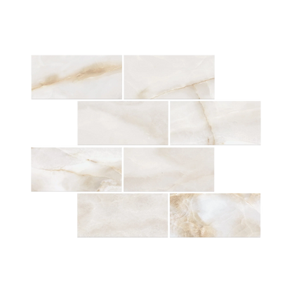 Onyx 12x12" - 8mm Porcelain Brick Mesh Mosaic Tile Sheet