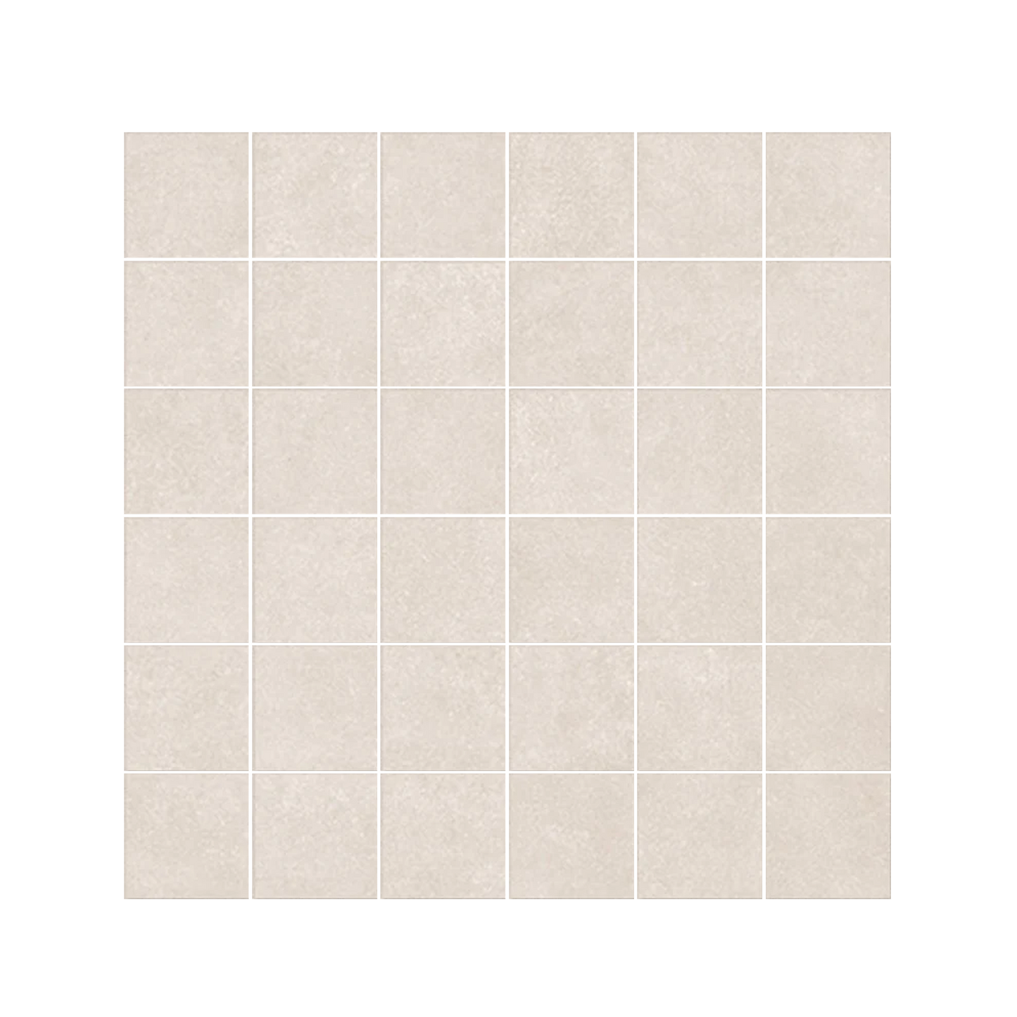 Plaster 2.0 12x12" - 8mm Matte Porcelain Mesh Mosaic Tile (2" Squares)