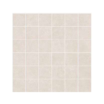 Plaster 2.0 12x12" - 8mm Matte Porcelain Mesh Mosaic Tile (2" Squares)
