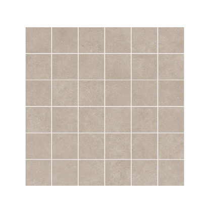Plaster 2.0 12x12" - 8mm Matte Porcelain Mesh Mosaic Tile (2" Squares)