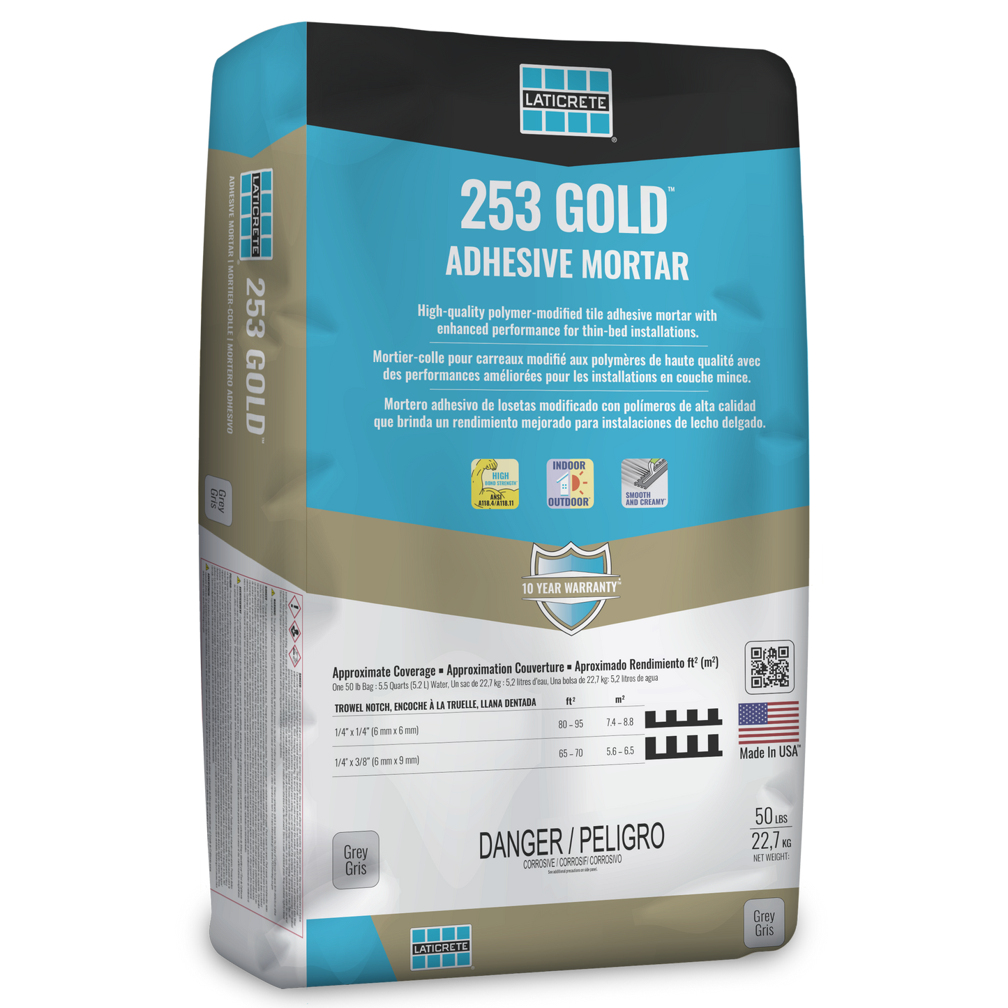 Laticrete - 253 GOLD - Adhesive Mortar (50lbs) - All Colors