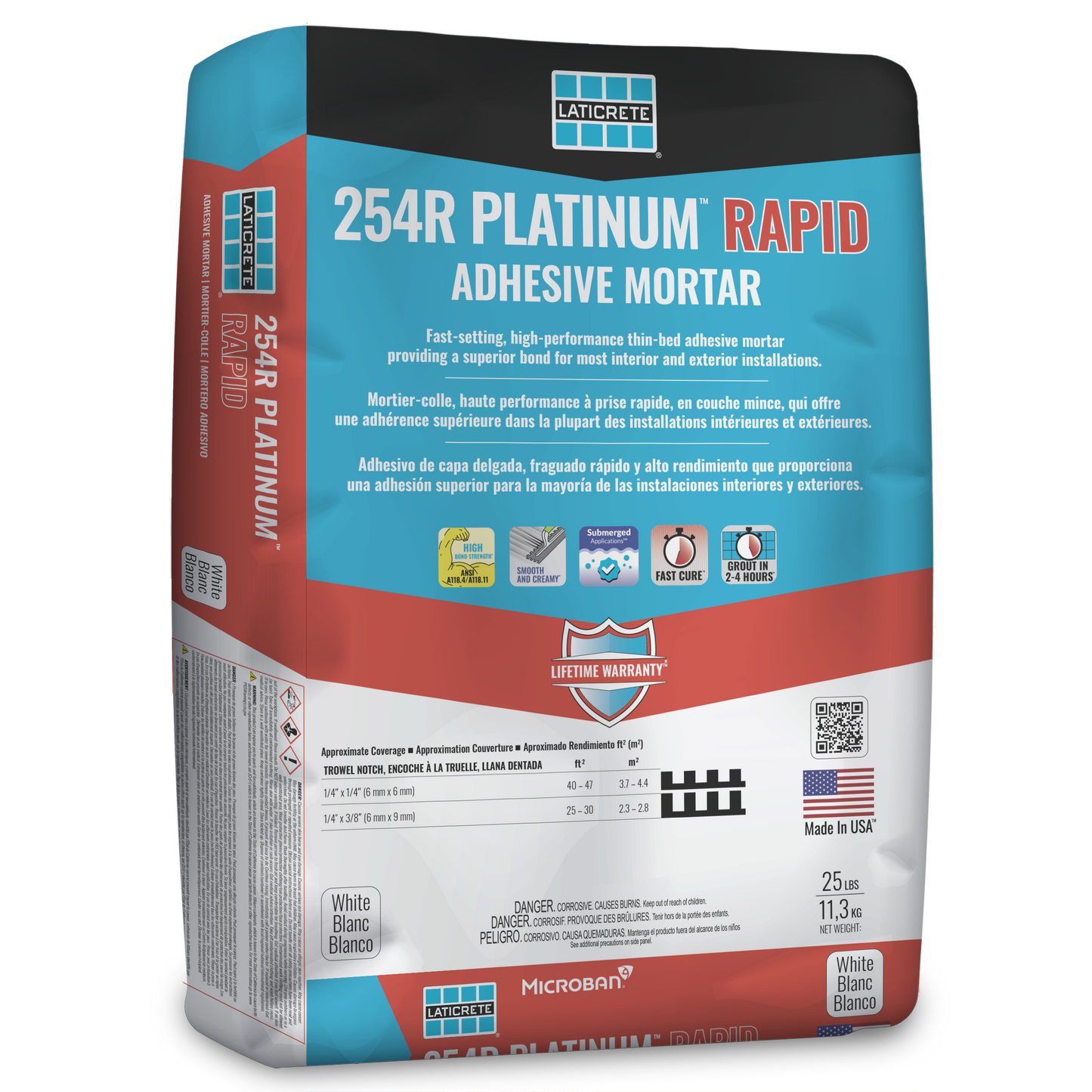 Laticrete 254R Platinum Rapid - Rapid Curing Adhesive Mortar (25lbs)