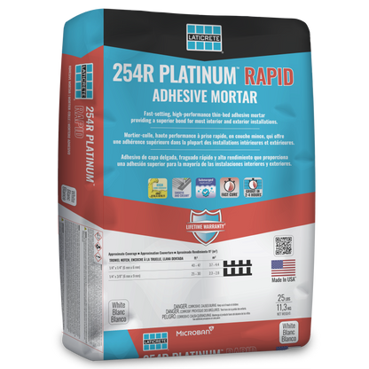 Laticrete 254R Platinum Rapid - Rapid Curing Adhesive Mortar (25lbs)