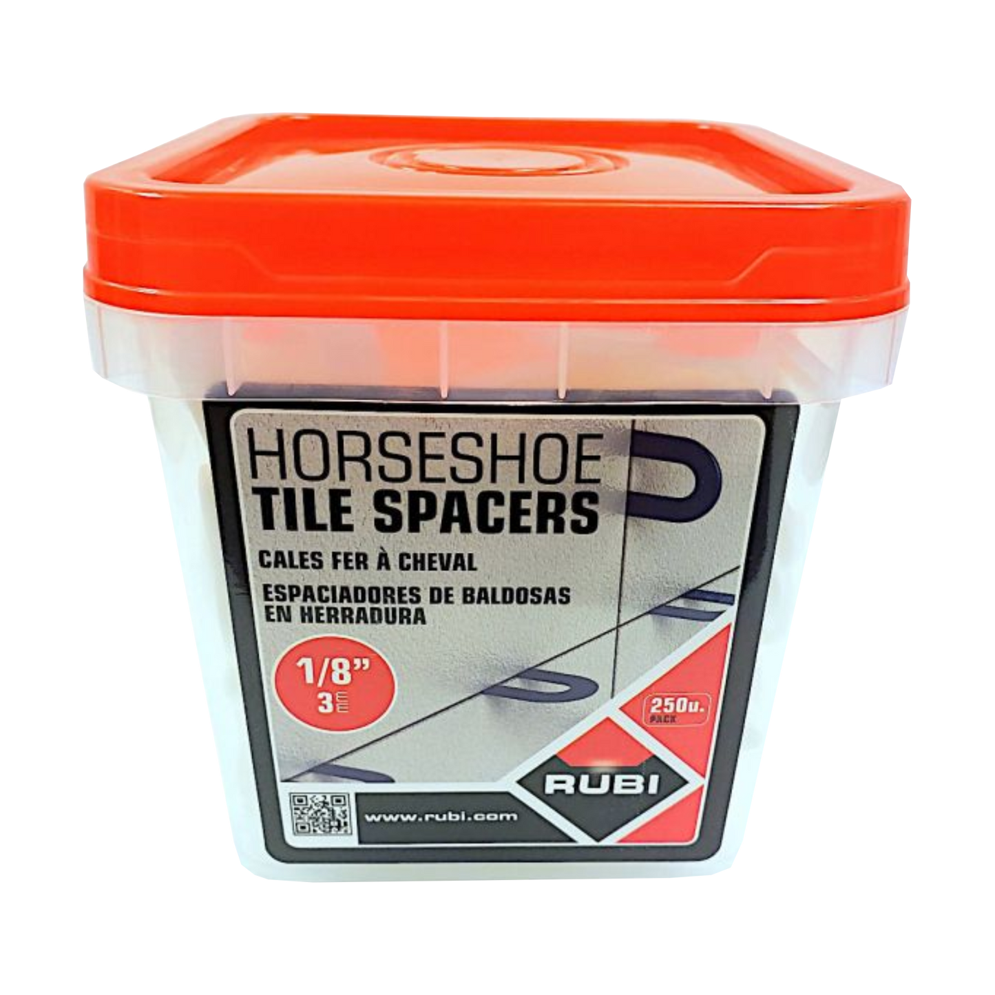 Rubi Tools - 1/8" Horseshoe Spacers for Tile Installation