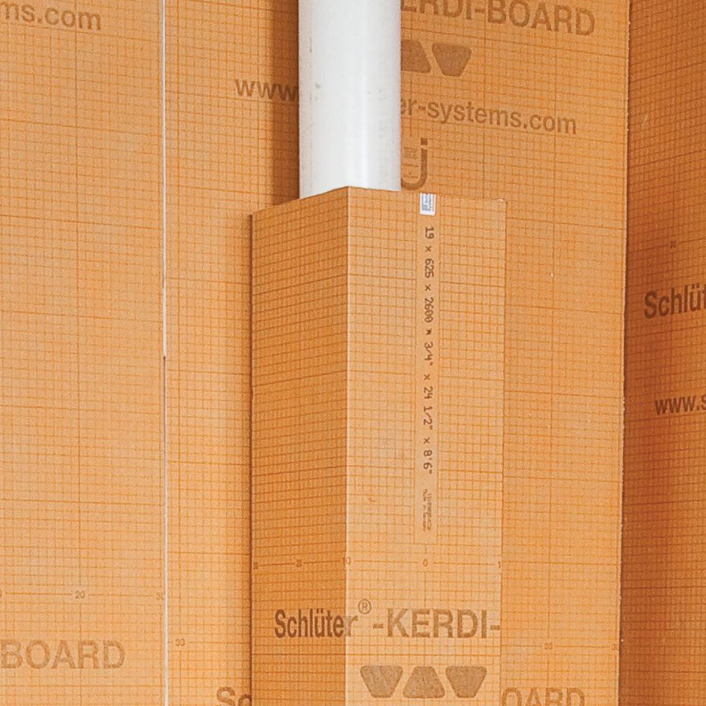 Schluter KERDI-BOARD-U Building Panel to Cover Pipes & Columns (6 pcs)