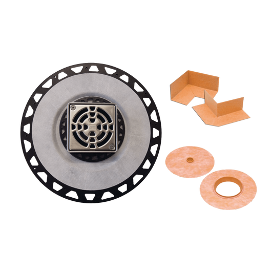 Schluter-KERDI-DRAIN - Drain Kit w/ 2" Outlet & 4" Grate