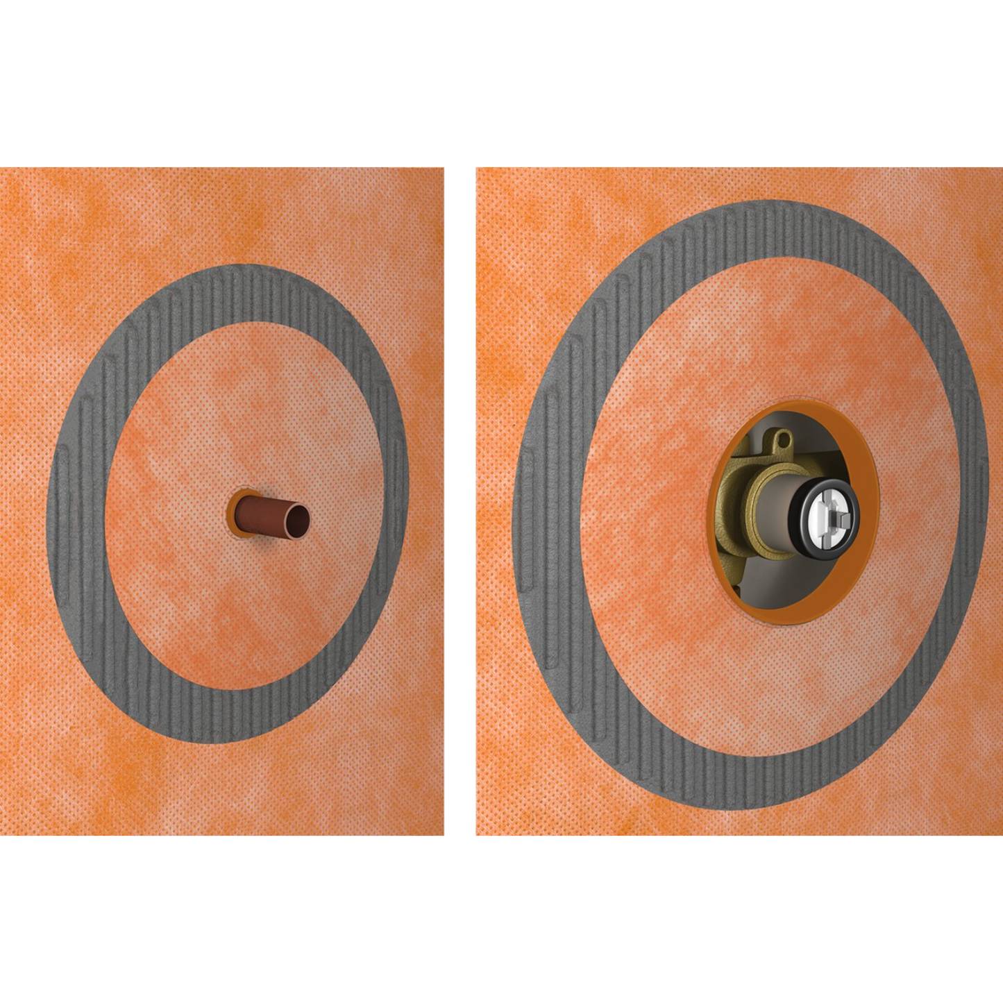 Schluter KERDI-SEAL-PS & MV - Prefabricated Seals for Pipe Protrusions