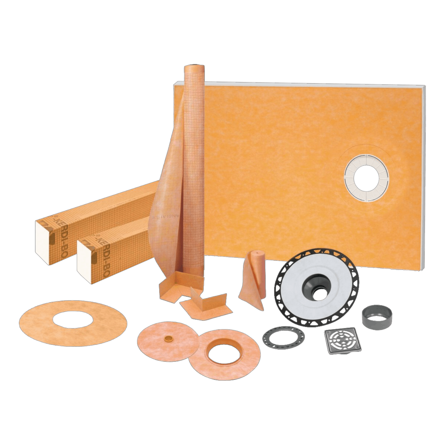 Schluter KERDI-SHOWER-KIT-FLG Complete Waterproof Shower Kit
