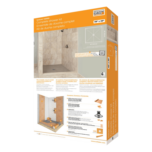 Schluter KERDI-SHOWER-KIT-FLG Complete Waterproof Shower Kit