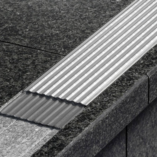 Schluter TREP-EFK Slip-Resistant Stainless Steel Stair Profile