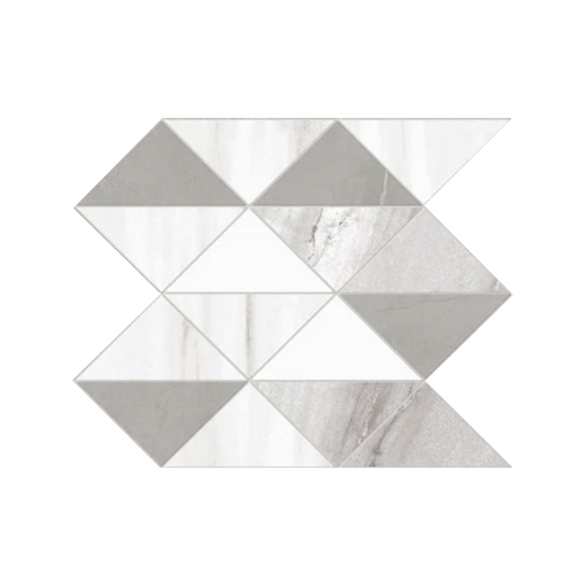 Shapes 11x13" - 8mm Matte Porcelain Palace Triangle Mesh Mosaic Tile