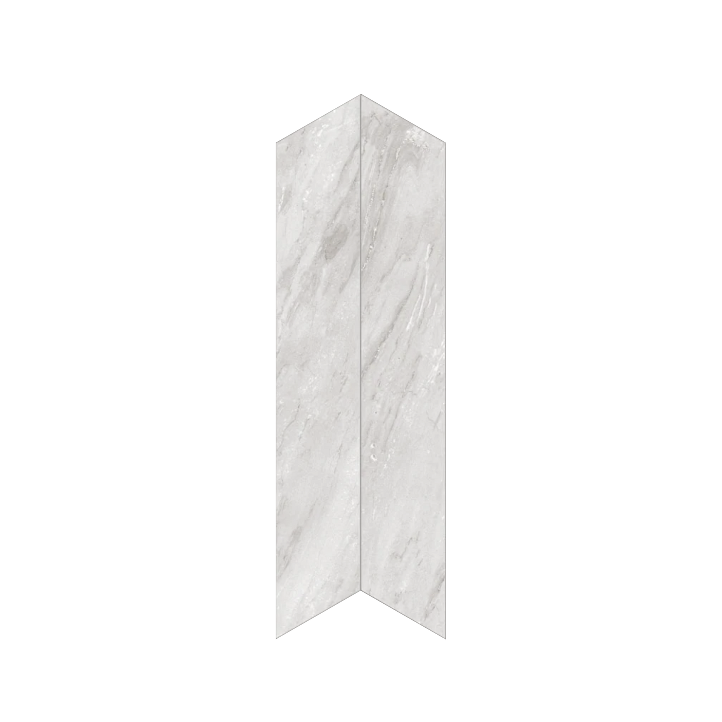 Shapes 4x24" - 8mm Matte Porcelain Chevron A+B Tile