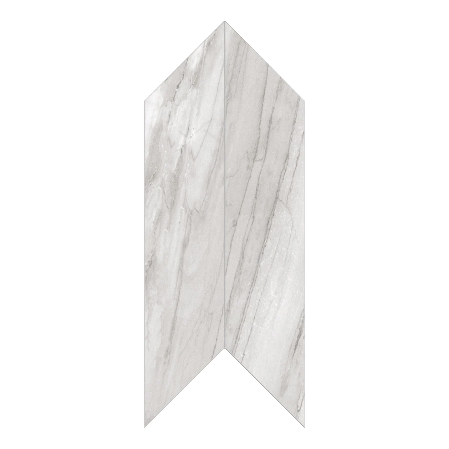 Shapes 8x30"- 8mm Matte Porcelain Chevron Max A+B Tile