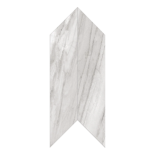 Shapes 8x30"- 8mm Matte Porcelain Chevron Max A+B Tile