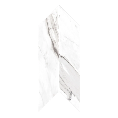 Shapes 8x30"- 8mm Matte Porcelain Chevron Max A+B Tile