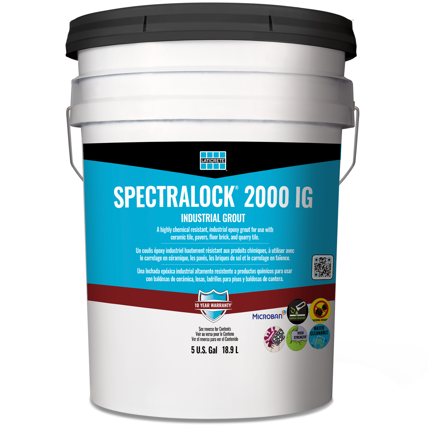 Laticrete Spectralock 2000 IG - Chemically Resistant Industrial Grout (5 Gal)