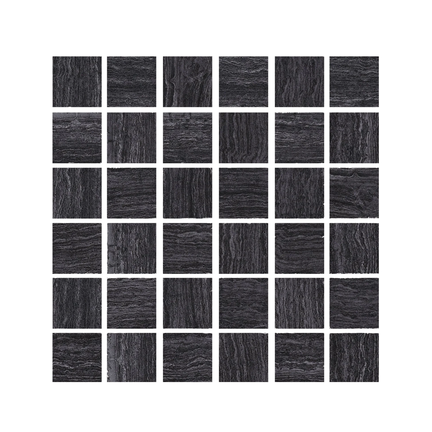 Stratos 12x12"- 8mm Porcelain Mosaic Wall Tile in Travertine Style