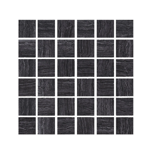 Stratos 12x12"- 8mm Porcelain Mosaic Wall Tile in Travertine Style