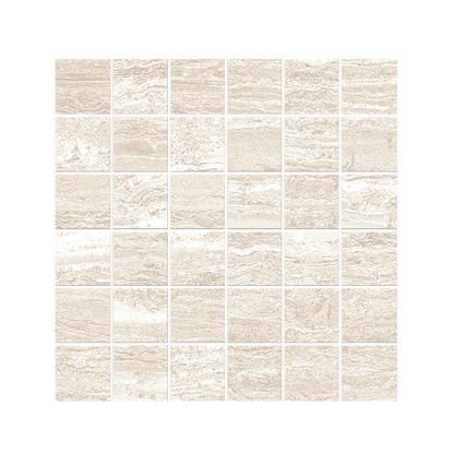 Stratos 12x12"- 8mm Porcelain Mosaic Wall Tile in Travertine Style