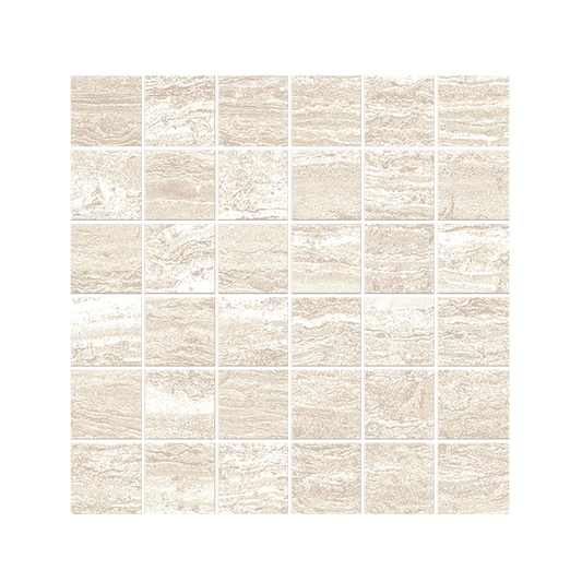 Stratos 12x12"- 8mm Porcelain Mosaic Wall Tile in Travertine Style