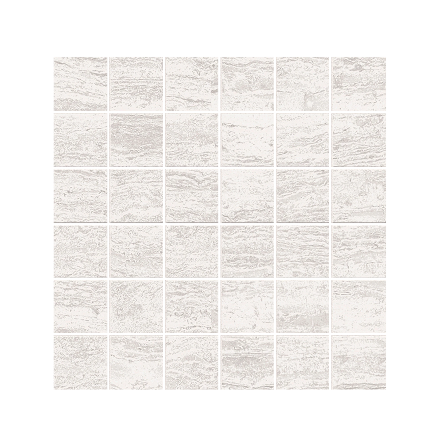 Stratos 12x12"- 8mm Porcelain Mosaic Wall Tile in Travertine Style