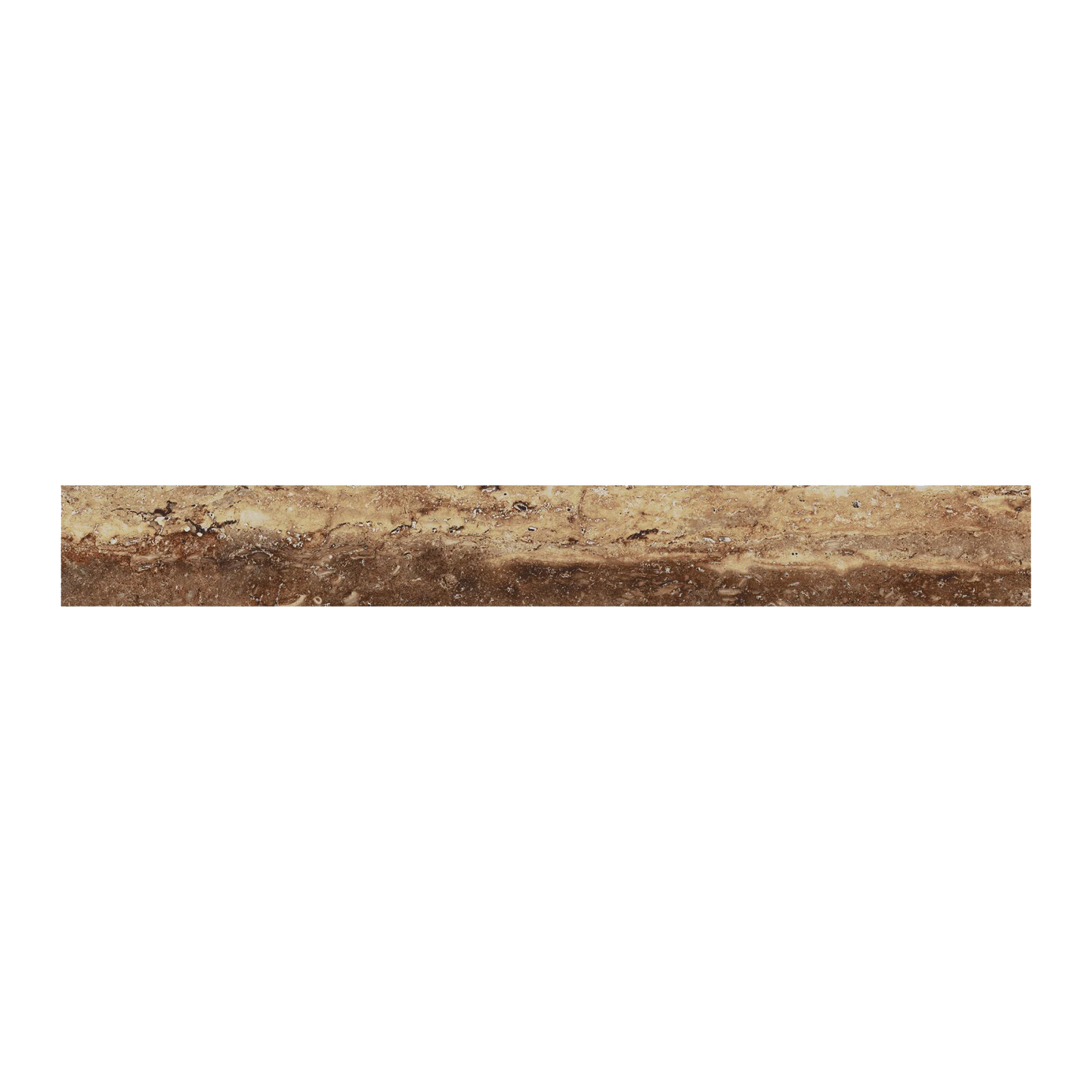 Travertine 3x24" - 8mm Matte & Polished Porcelain Bullnose Tile