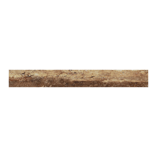 Travertine 3x24" - 8mm Matte & Polished Porcelain Bullnose Tile