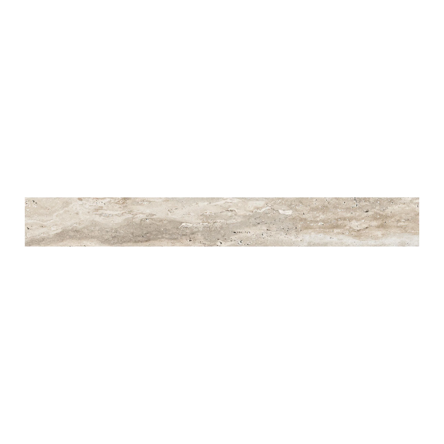 Travertine 3x24" - 8mm Matte & Polished Porcelain Bullnose Tile