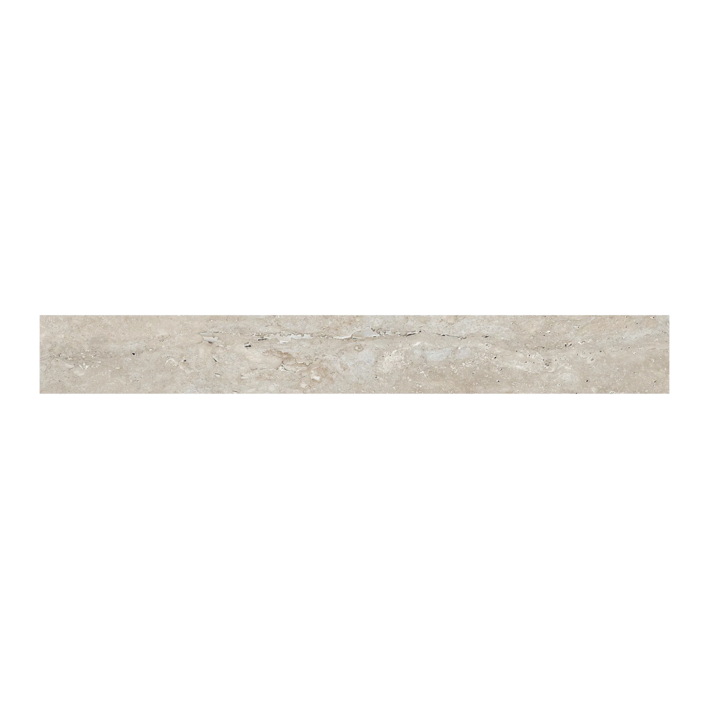 Travertine 3x24" - 8mm Matte & Polished Porcelain Bullnose Tile