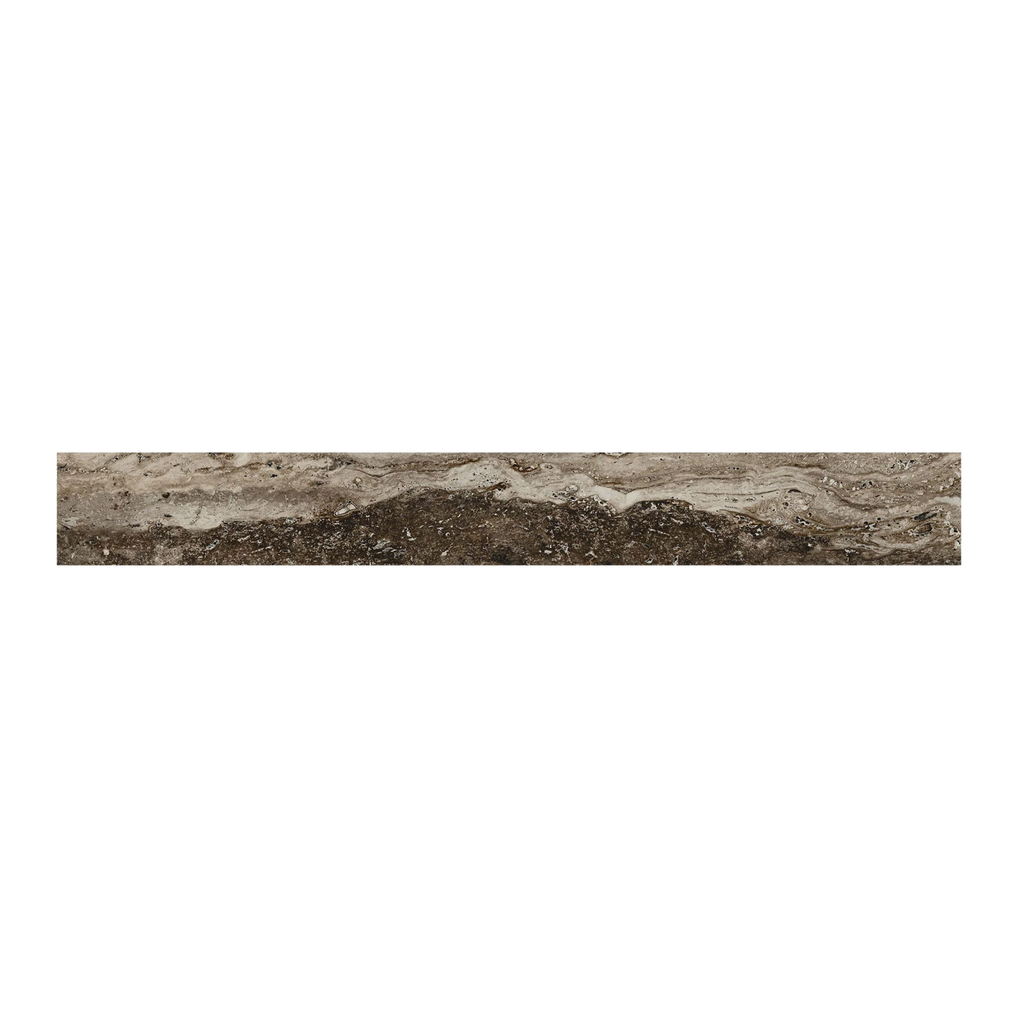 Travertine 3x24" - 8mm Matte & Polished Porcelain Bullnose Tile