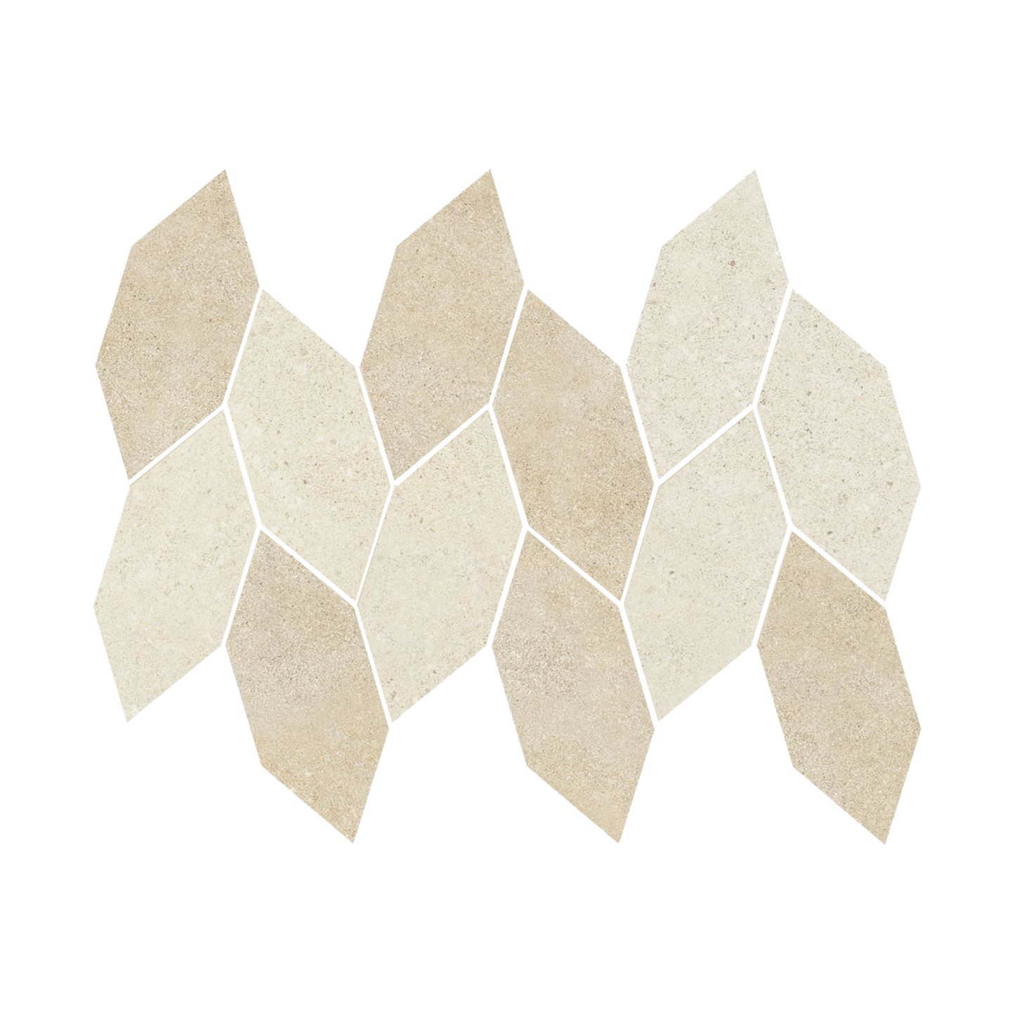 Tycoon 12.5x15" - 8mm Matte Porcelain Leaf Mosaic Wall Tile