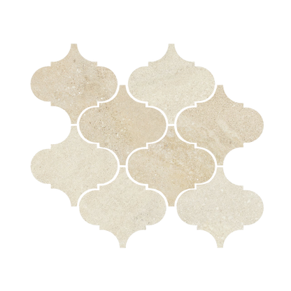 Tycoon 12x14.5" - 8mm Matte Porcelain Arabesque Mosaic Tile