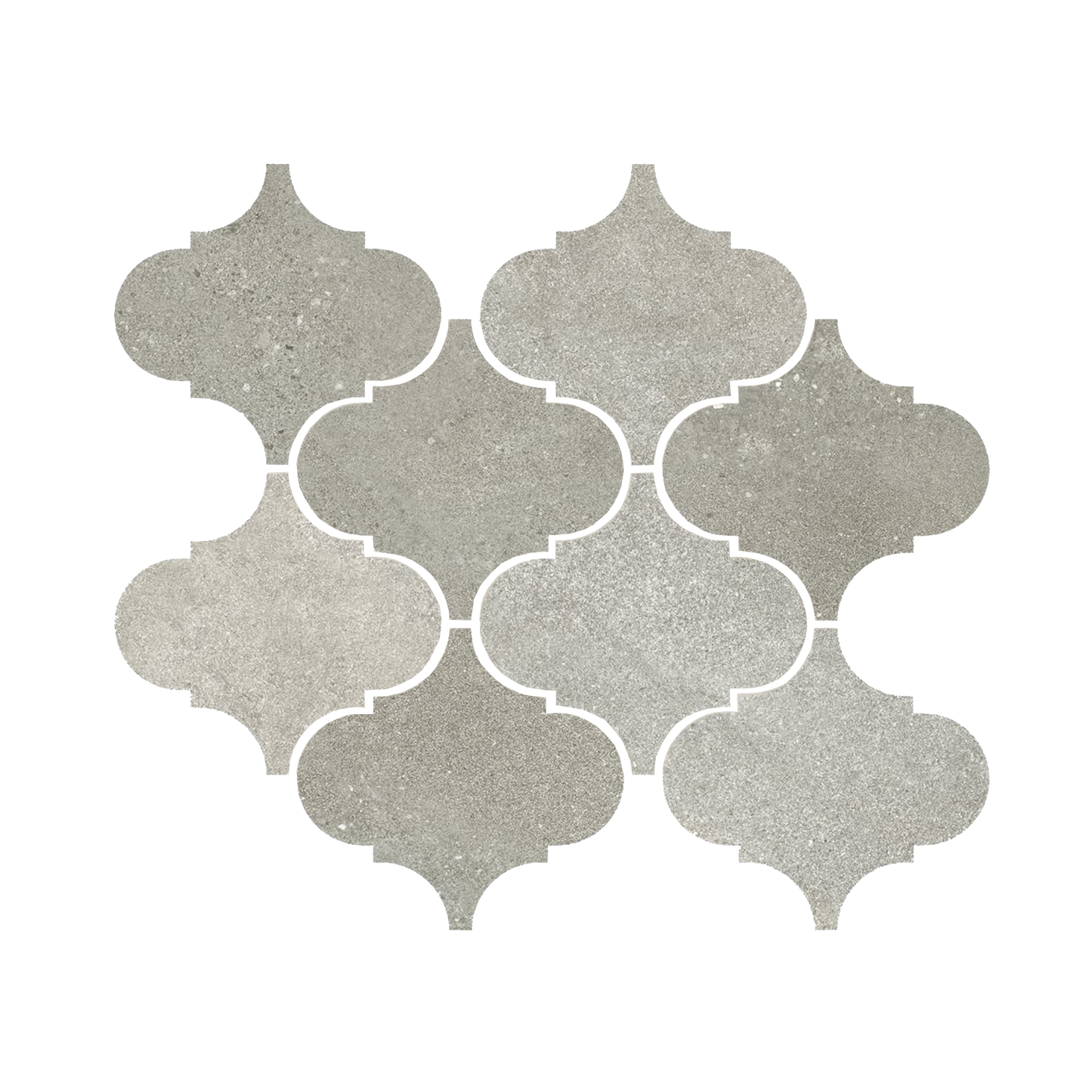 Tycoon 12x14.5" - 8mm Matte Porcelain Arabesque Mosaic Tile