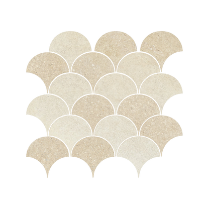 Tycoon 13.7x14.5" - 8mm Matte Porcelain Fish-Scale Mosaic Tile