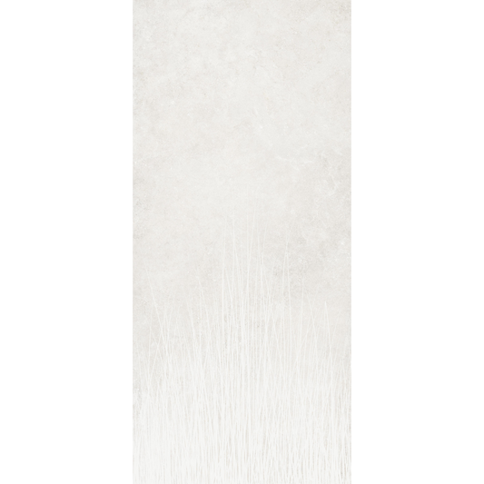 Untamed 48x110" - 6mm Matte Porcelain Slab Tile in Flourish White Style