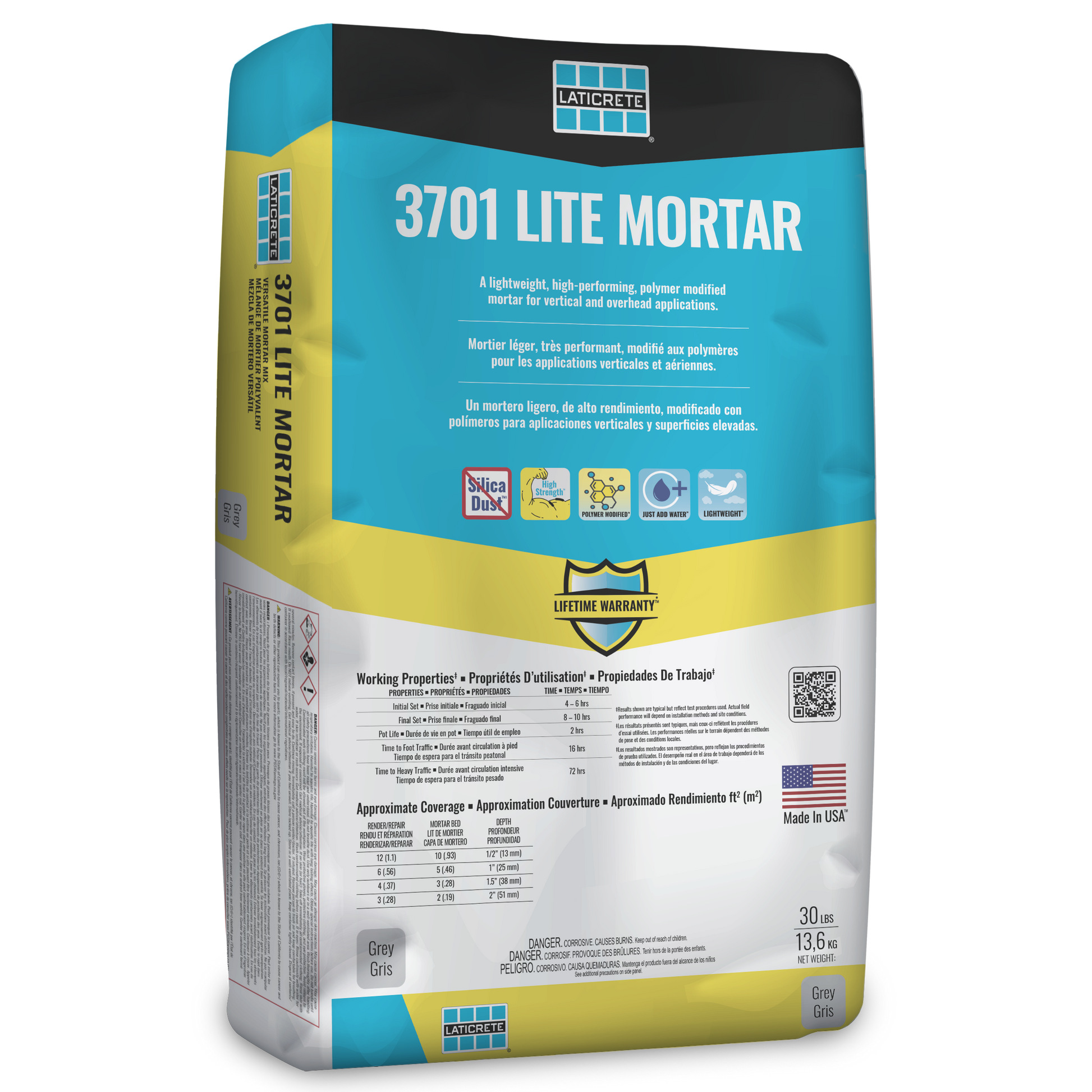 Laticrete 3701 Lite Mortar. 30 lbs. (13.6 kg.) bag. image 0