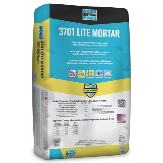 Laticrete 3701 Lite Mortar. 30 lbs. (13.6 kg.) bag. image 0