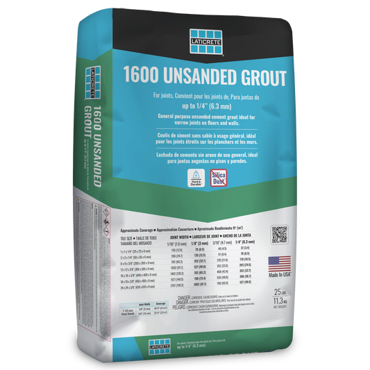 Laticrete - 1600 Unsanded Grout (25lbs) - Bright White Tile Grout