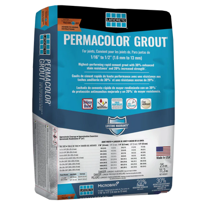 Laticrete - Permacolor Grout (25lbs) - Durable Tile Grout