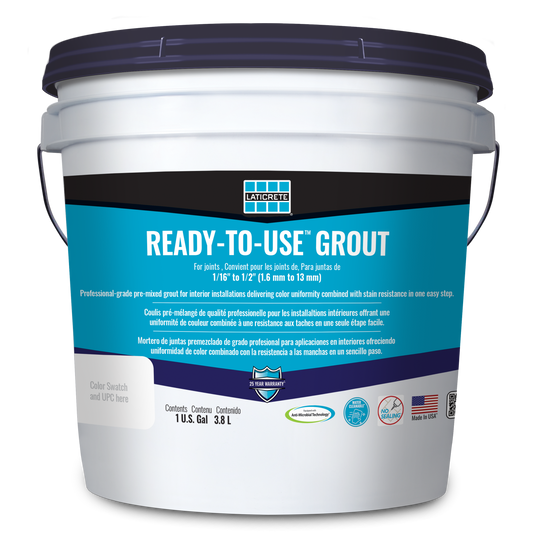 Laticrete - Ready To Use Grout - 1 Gallon Bucket of Pre-Mixed Grout (All Colors)