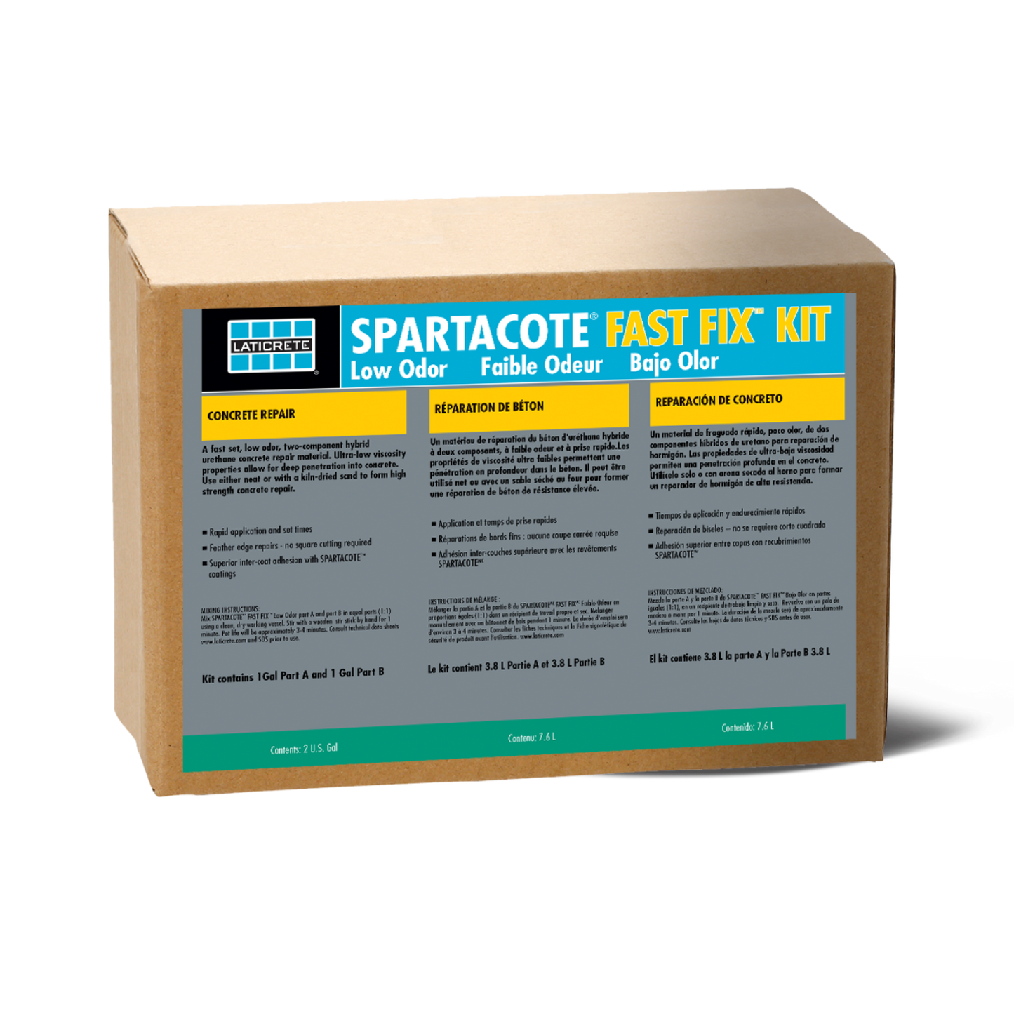 Laticrete - Spartacote Fast Fix (Low Odor) - Concrete Repair Kit
